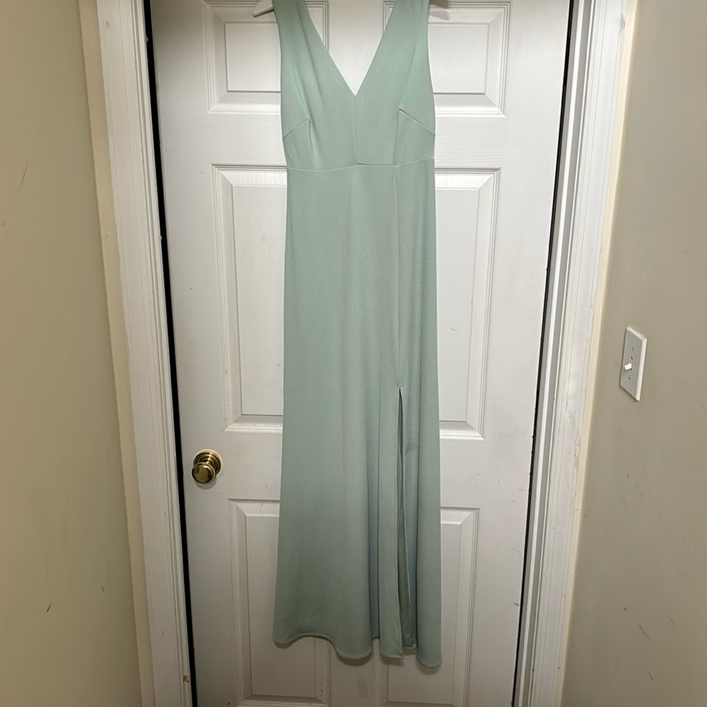 Birdy Grey Sage Bridesmaid Dress (Shamin Dress)-Crepe